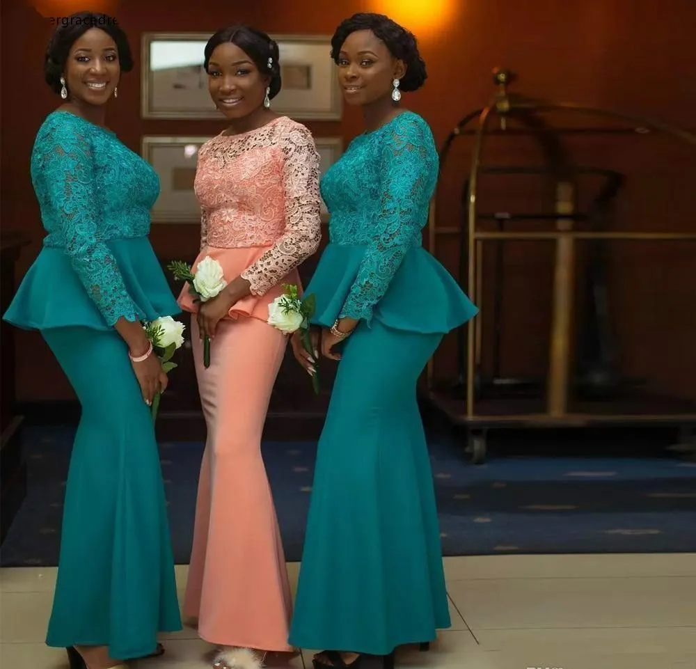 Black lace bridesmaid dresses long hotsell
