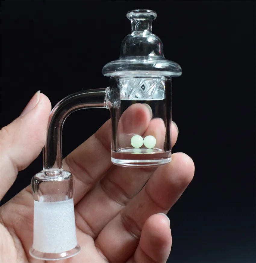 25mm XL Quartz Banger with Spinning Carb Cap 및 Terp Pearl 10mm 14mm 18mm Quartz Thermal Banger Nails For Bongs Oil RIgs