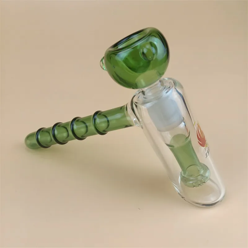 Mini szklane młot Bongs Hakahs 6,3 cala Percolator zielony palenie bąbelkowe rurki wodne miska
