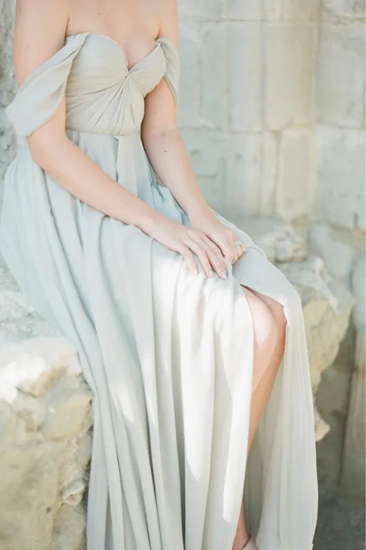 Country Sage Green Off Shoulder Bridesmaid Dresses ... From Readygogo,  $76.39 | DHgate.Com