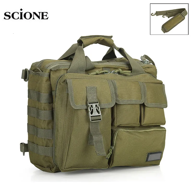 15 '' Molle Wojskowy Torba Laptopa Tactical Computer Plecak Messenger Fanny Belt Shulder Torby Camping Outdoor Sports Pack Xa672WA T190922