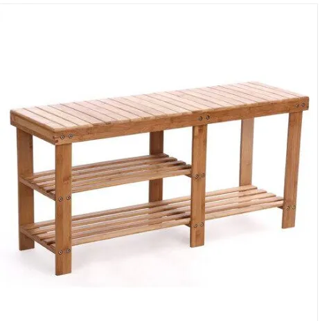 Fashion Free shipping Wholesales HOT Sales 90cm Strip Pattern Tiers Bamboo Stool Shoe Rack Boots Wood