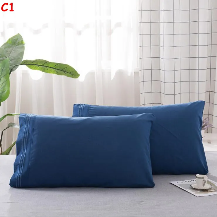 2 paczka Poszewka Standardowa 20 * 30 "Poszewki na poduszki Christmas Pure Color Pillow Pokrywy z zamknięciem Koperty Królowej I King Size Pościel Dostawy