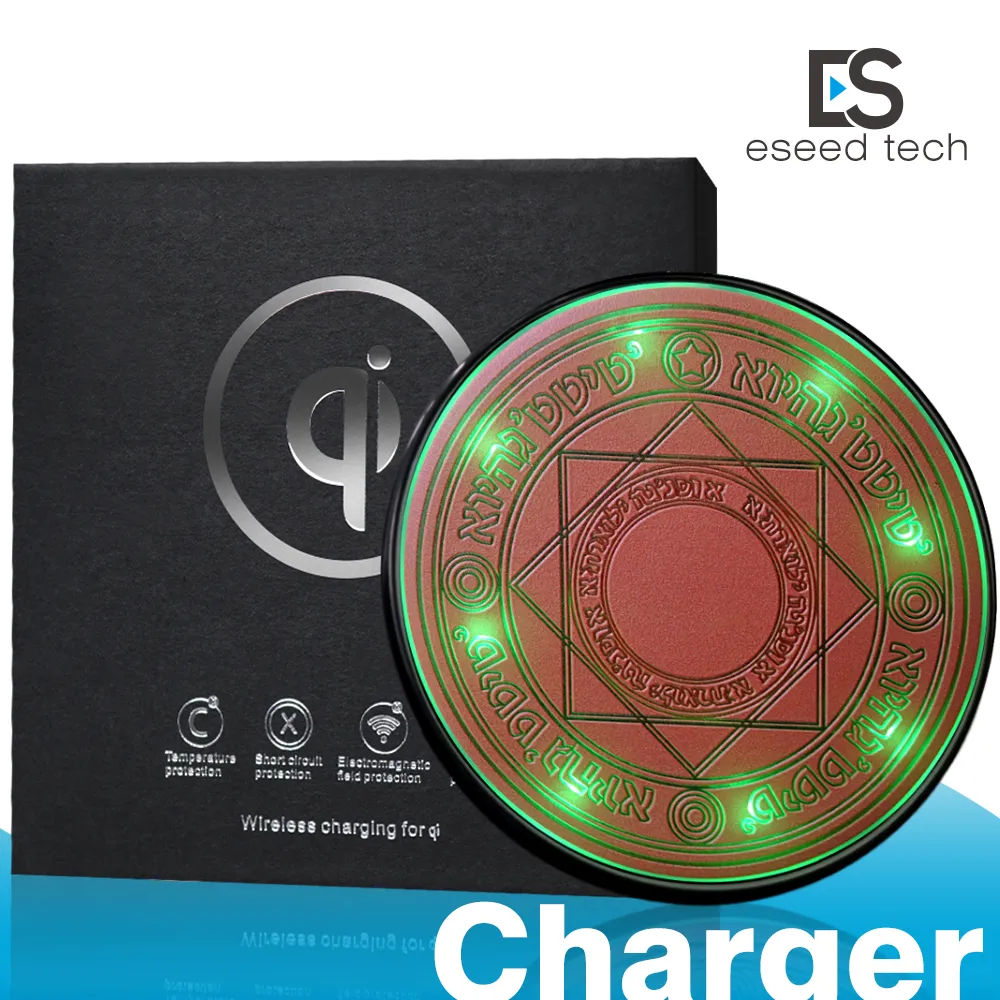 Chargeur sans fil Hot Comic Magic Array 10W Qi Pad de charge rapide universel sans fil pour chargeur iPhone Samsung Smartphone avec boîte de vente au détail