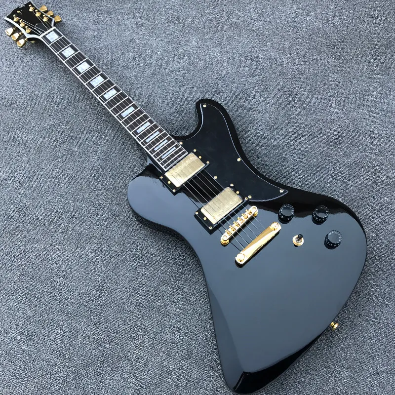 Rabatt RD 2023 Blackrd Electric Guitar med 6 strängar 2 Golden Hardwares Pickups i Mahogny Body Rosewood Fingerboard