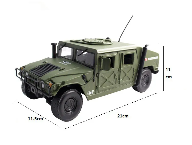 KDW Alloy Truck Model Toy Hummer H1 Military Vehicle 1 18 Big