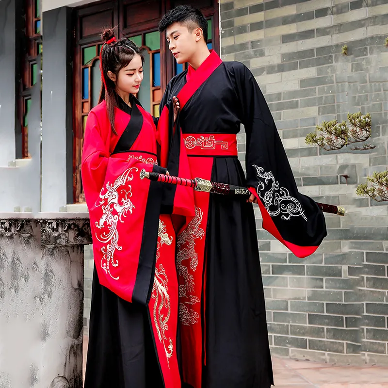 Traditional Costume Man Lady China Stage Clothing Ancient Outfit ...