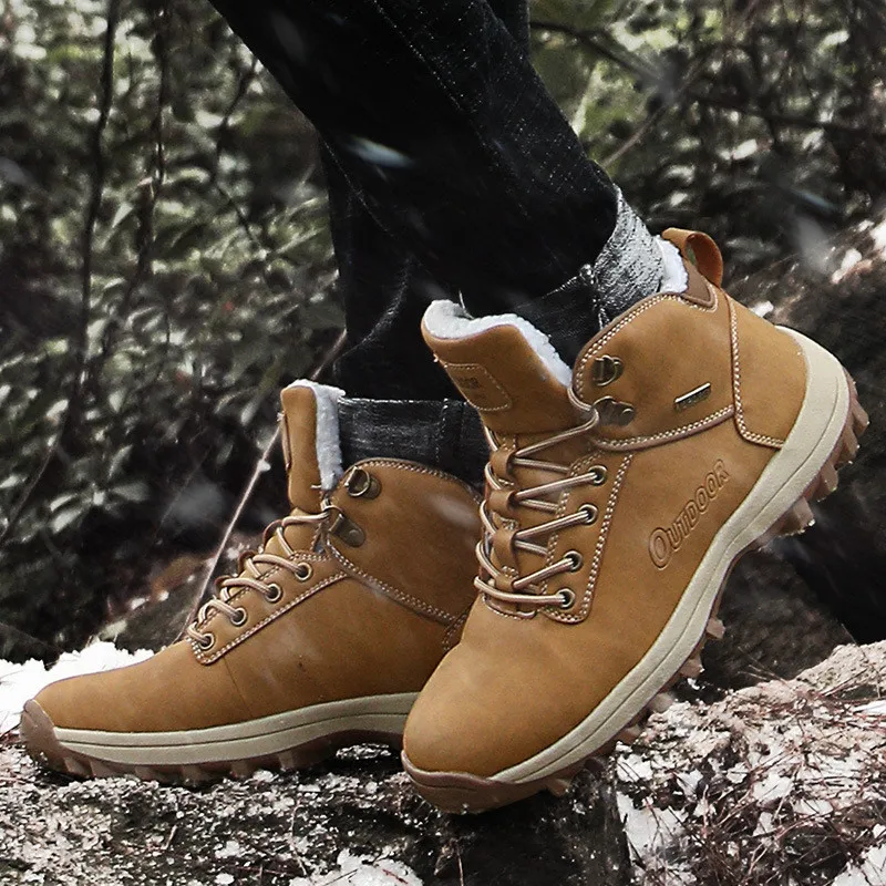 Waterproof Leather Hiking Winter Boots Men For Men Ideal For Climbing,  Fishing, And Outdoor Activities High Top Winter Winter Boots Men With Large  Heels From Zhouking666, $60.31