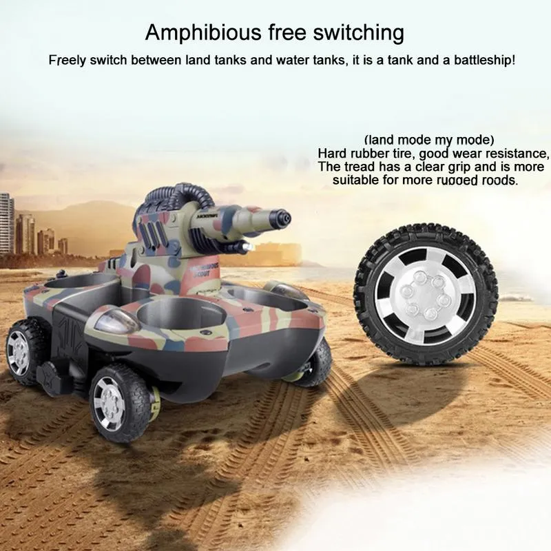 Remote control amphibious best sale tank
