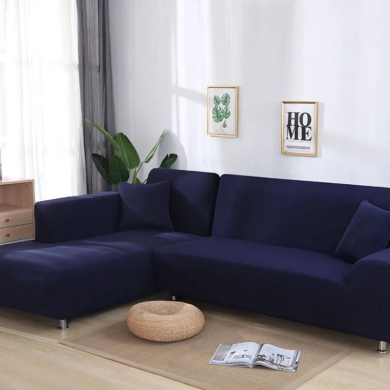 Cachorro cinzento cor elástica loveseat capa sofá capas para sala de estar secional slipcover poltrona