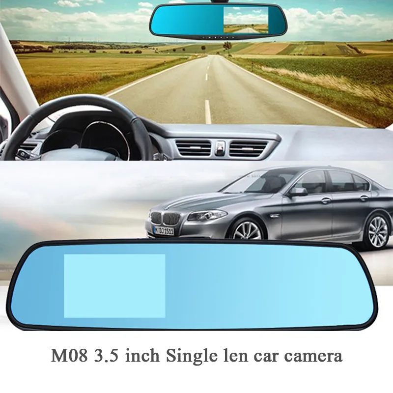 M08 3.5 inch Car DVR Recorders built-in Microphone speaker rear-view mirror High definition of vehicle driving recorder