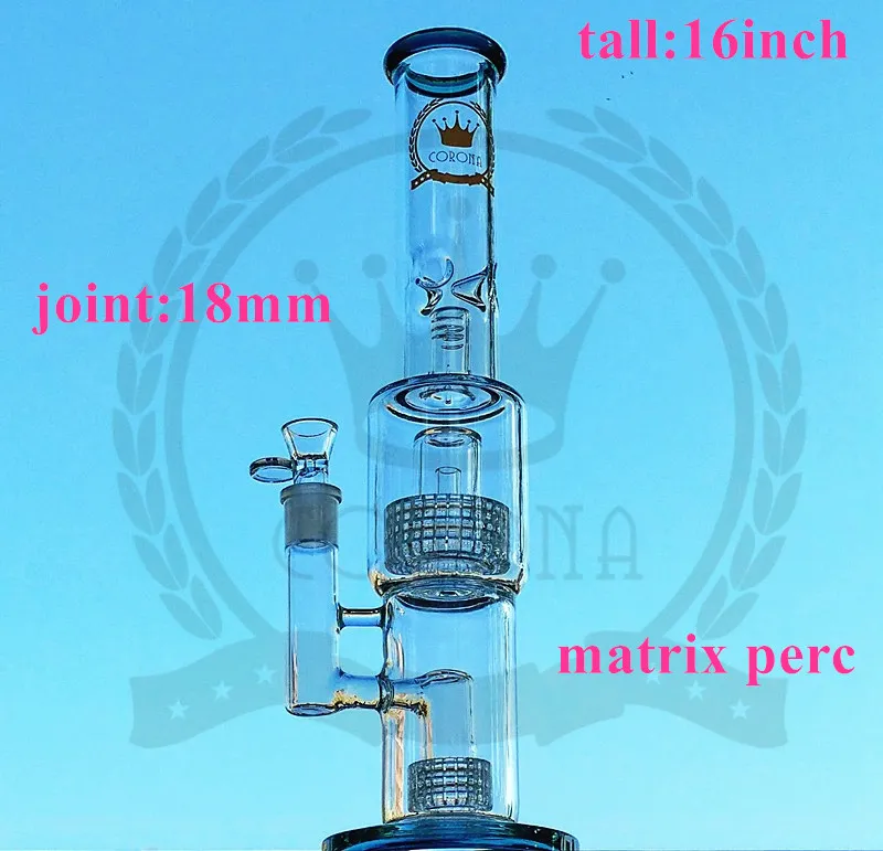 16-Zoll-Shisha-Glasbong-Becherrohr, Wasserpfeifen, Bongs, Bubbler, gerades Rohr mit buntem Lip-Dab-Rig, Bohrinseln, Perc-Schüssel, Quarz-Banger