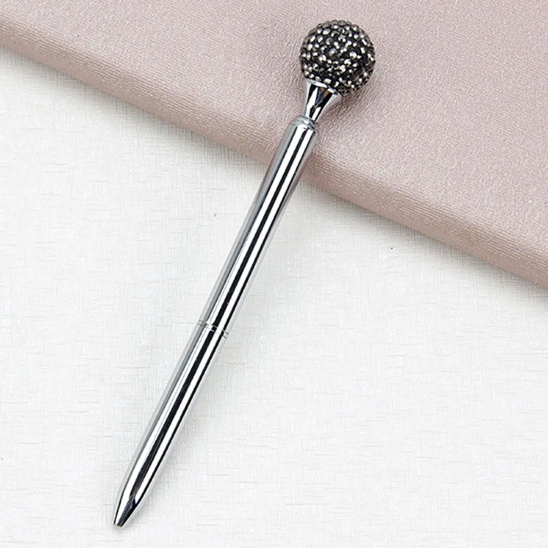 Crystal Element Roller Ball Pen Big Diamond Ballpoint Pens Gem Wedding Office Supplies Gift 
