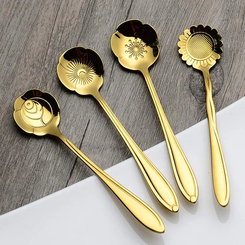 12 stks/set Goud Koffielepel Rvs Mini Theelepels Suiker Dessertlepel Ijs Soep Lepel Keuken Accessoires kopen vanaf een prijs van 3.82