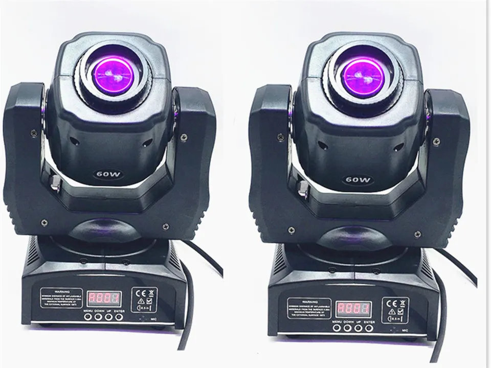 2x 60W LED Spot Moving Head Light / EUA Luminums LED DJ Spot Light 60w Gobo Movendo Cabeças Luzes Super Bright LED DJ Spot Light