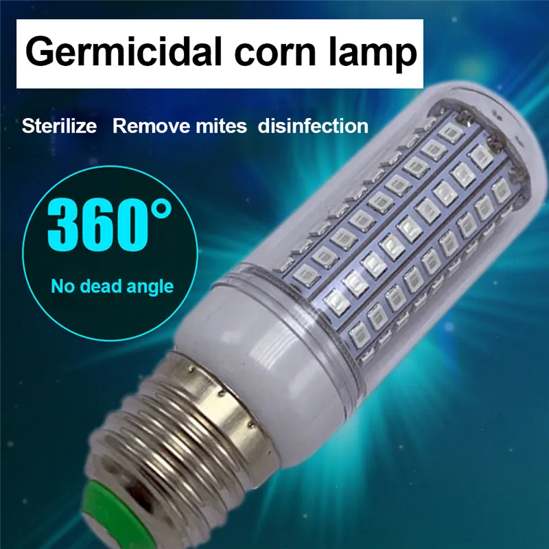 E27 E14 UV Desinfektionslampa 220V 110V 112LEDS 10W Corn Lampa UVC Germicidal Lampa För Hem Lager Supermarket UV Light