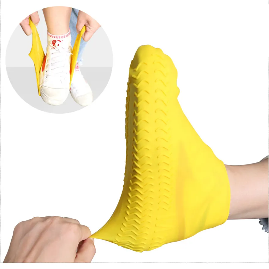 Waterproof Shoe Covers  Thickened , Reusable & Foldable Rain Boot Shoe Cover With Zipper Non Slip Rain Gear For Men Women