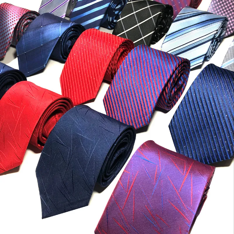 Streep nek stropdas jacquard stropdas145 * 8 cm 52 kleuren heren stropdas beroep pijl stropdas voor vaderdag kerstcadeau
