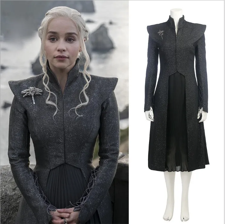 Game of Thrones Cosplay Halloween Daenerys Targaryen Traje Cosplay Vestido Azul Uma Canção de Gelo e Game of Thrones Cosplay Halloween Daenerys Targaryen Traje Cosplay Vestido Azul Uma Canção de Gelo e