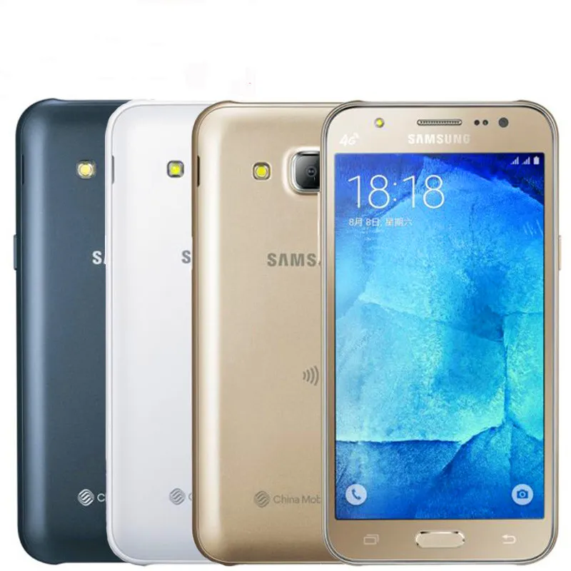 Odnowiony odblokowany Samsung Galaxy J5 J500F czterordzeniowy 1.5GB RAM 8GB ROM 13.0MP podwójna karta SIM Bluetooth telefon komórkowy