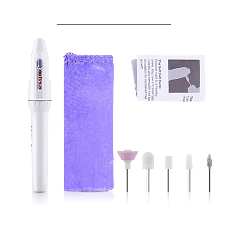 Tamax NA010 Handle Electric Nail Drill File Machine 5 Bits Nail Drills Pen Manicure Pedicure Gel Polish Remove File Buffer Drill Kits