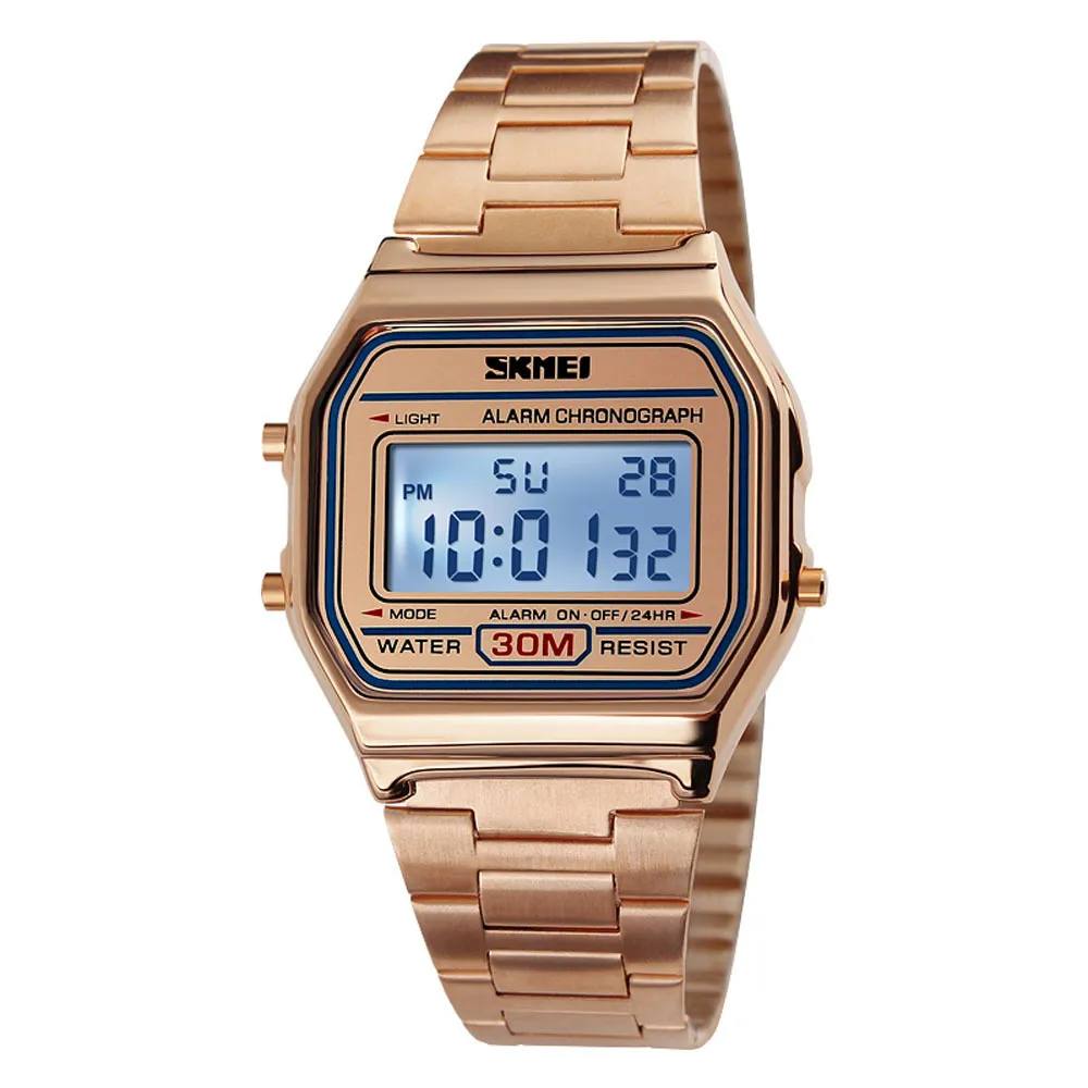 Skmei 1123 LED Digital Sports Watch For Men Stainless Steel