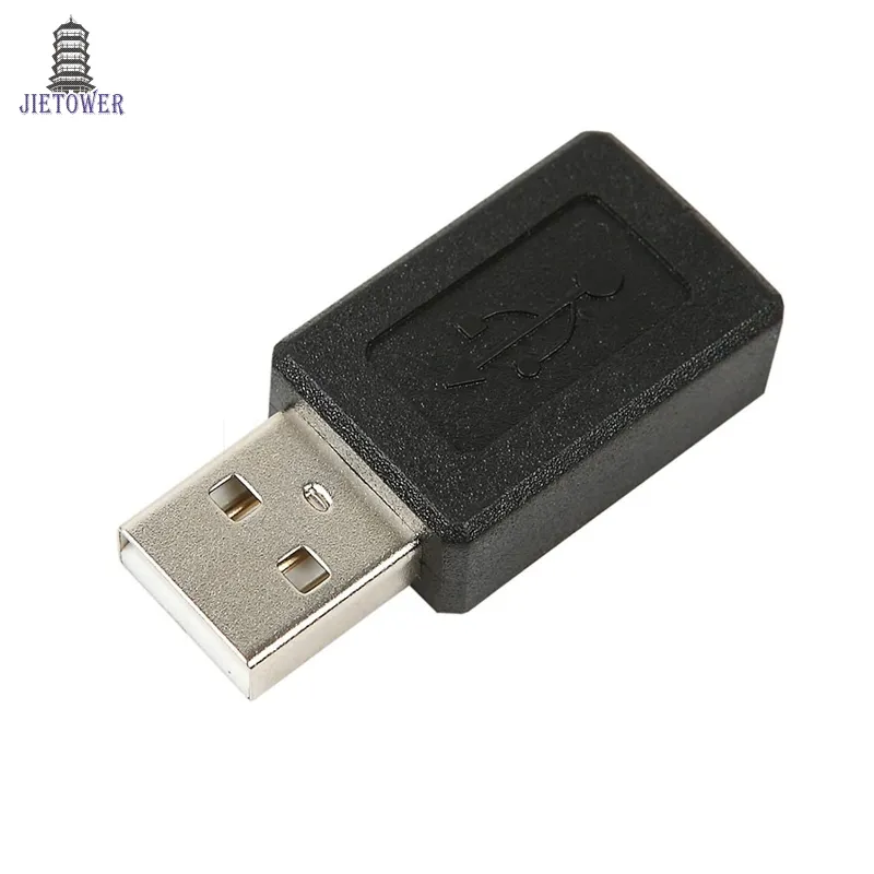 300PCS / Lot USB En man till mini USB B Typ 5pin Kvinnlig Data Connector Adapter Converter för stationär dator PC grossist