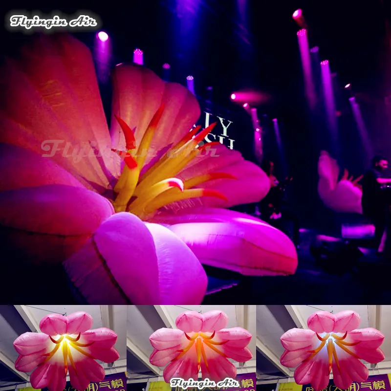 Wholesale Multicolor Customized Inflatable Plumeria Flower For Musical