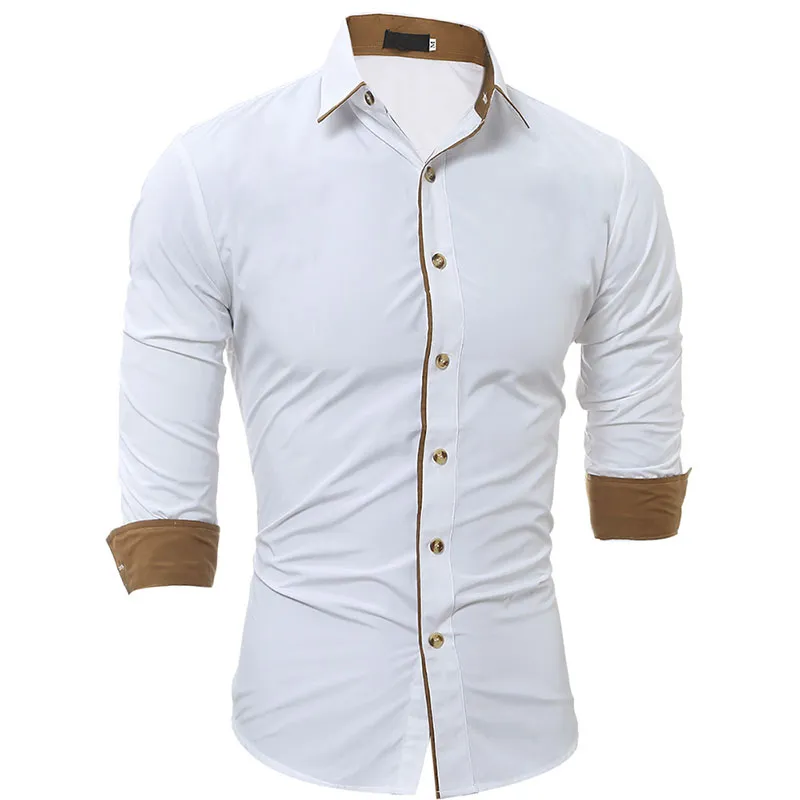 Autumn Spring Male Long Sleeve Stylish Slim Fit Dress Shirts Size M L XL XXL XXXL Men`s Casual Clothing