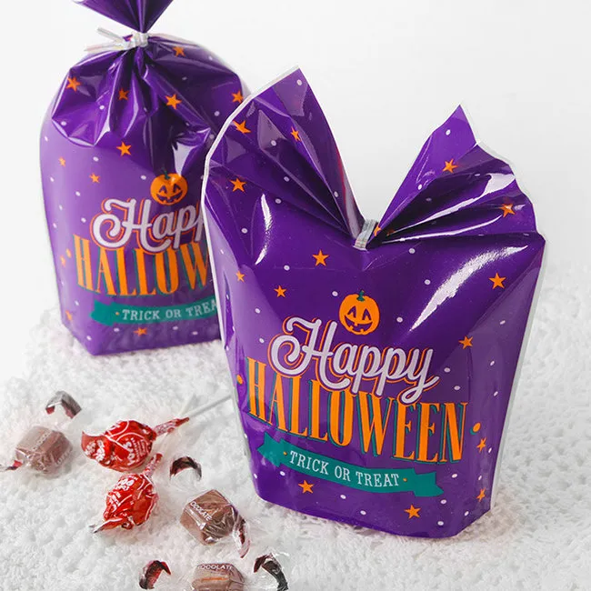 20 / Happy Halloween Bonbons Sacs Horreur Citrouille Château Snack Cookie  Sac Pour Le Bricolage Halloween Party Cadeau En Plastique Demballage Pouch  Du 55,26 €