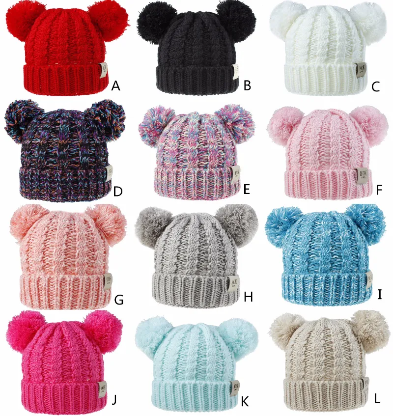 MOK Berretti per Bambini Cofano Berretti Lavorati a Maglia Visiera Autunno Inverno per Bambini Cappelli Caldi Berretti in Tessuto Cappello Unisex Berretto Casual Copricapo