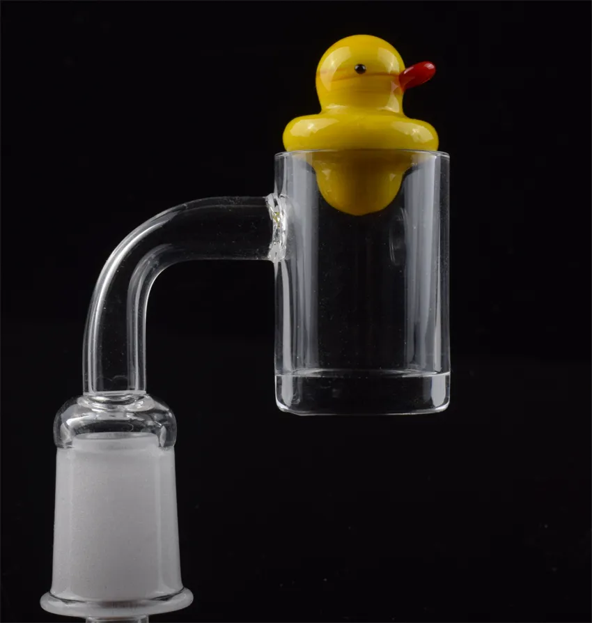 Top Qualité 5mm Fond Clair XL XXL Quartz Banger Nail Avec Capuchon De Carb De Canard De Cactus Coloré Pour Dab Rigs Bongs En Verre