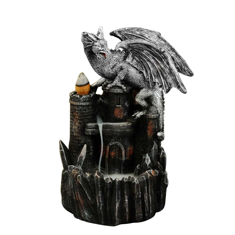 Black Ceramic Incense Waterfall Kmart Burner With Smoke Backflow Cone