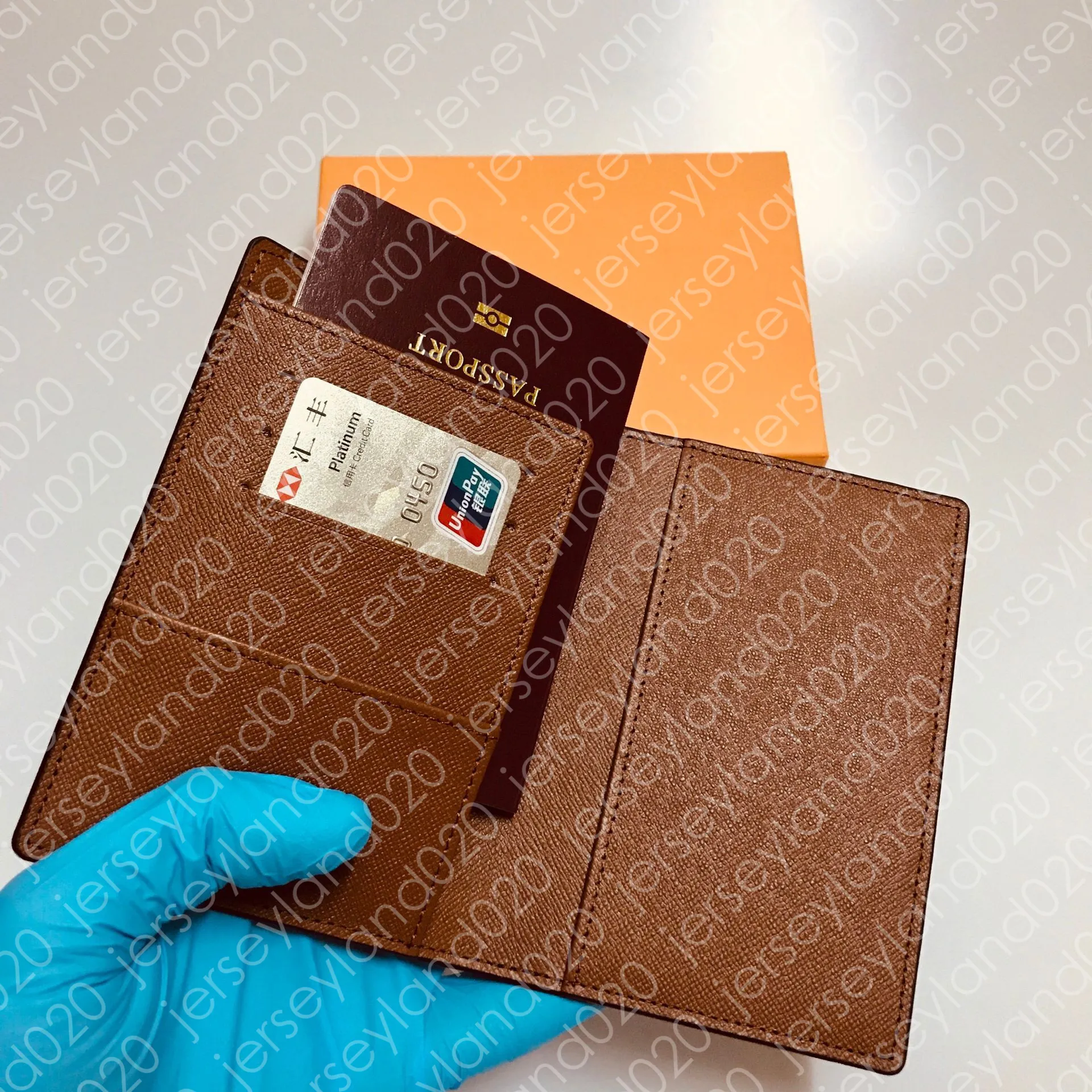 Brown Canvas Unisex Passport Holder And Credit Card Wallet For Women