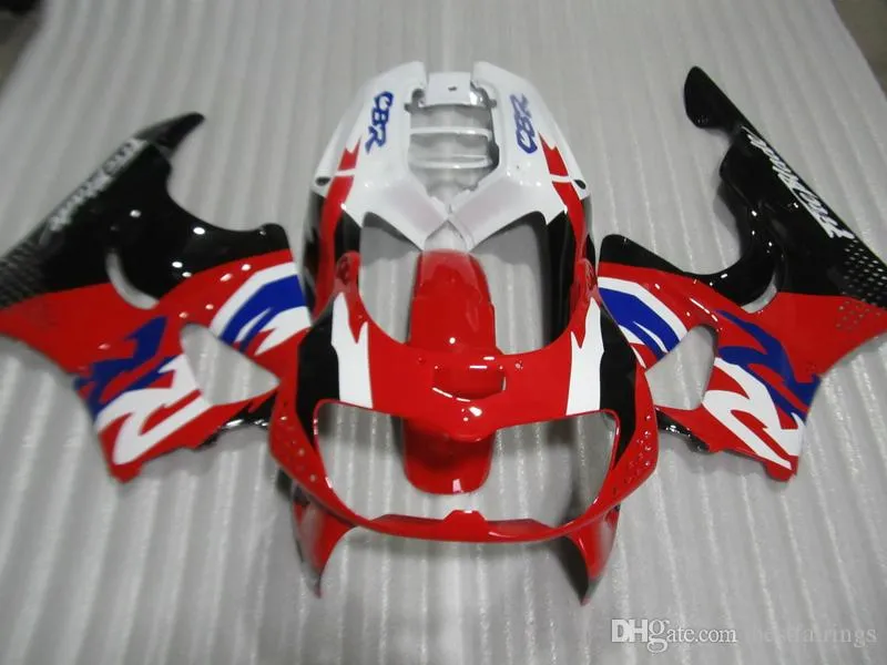 ZxMotor حار بيع Fairings لهوندا CBR900RR CBR 893 1995 1997 أبيض أحمر أسود هدية كيت CBR893 95 97 QW34