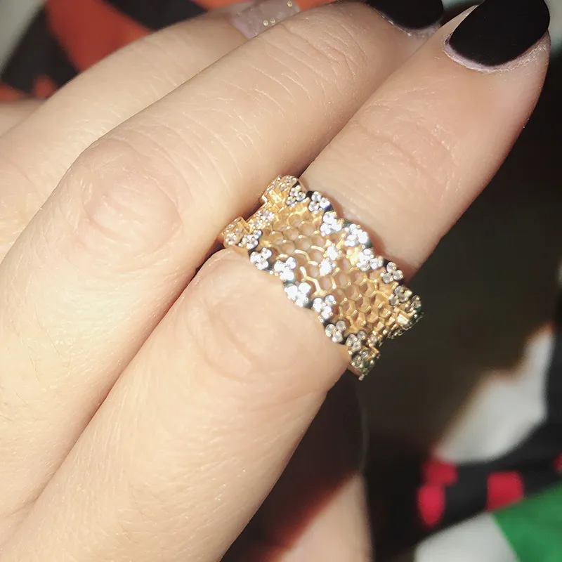 Pandora honeycomb ring sales