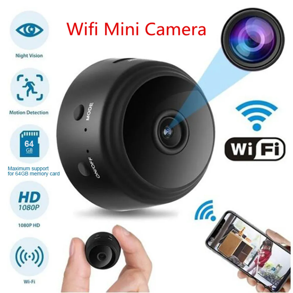 Mini Cámara A9 WiFi, Cámaras De Vídeo Inalámbricas, 1080P, Full HD, Pequeña  Cámara De Niñera, Visión Nocturna, Imán De Seguridad Encubierto Activado  Por Movimiento De 7,8 €