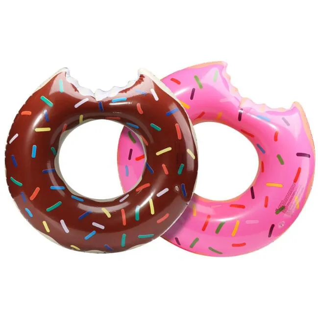 água desporto Donut piscina inflável piscina carros alegóricos Brinquedos Natação Float 90 centímetros flutua inflável Donut Swim Anel Toy Água Verão