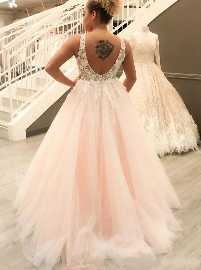 sachin and babi light blue dress Blush Pink Tulle Wedding Dress With Handmade Flower... From Rosammant,  $148.97
