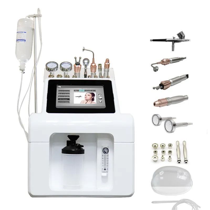 9 IN 1 Facial Machine Microdermabrasion Dermabrasion Spray Gun + BIO Handle + Oxygen InJector + Photon Skin Rejuvenation Spa Salon Use