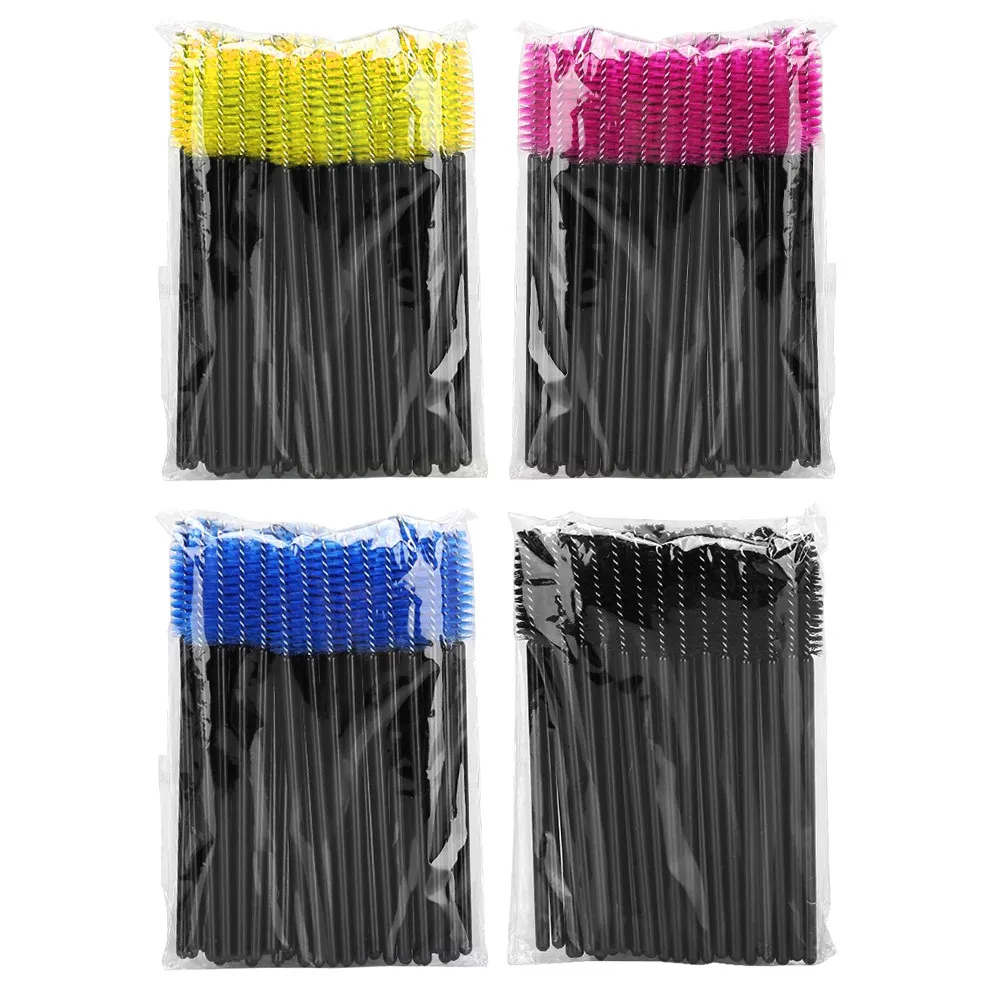 200 PCS Varas de Mascara de Pestana Microbrush Lash Maquiagem Brushes Pincel Maquiagem Maquigem Sobrancelha Escova Sourcil Sobrancelha Olho Escova conjunto