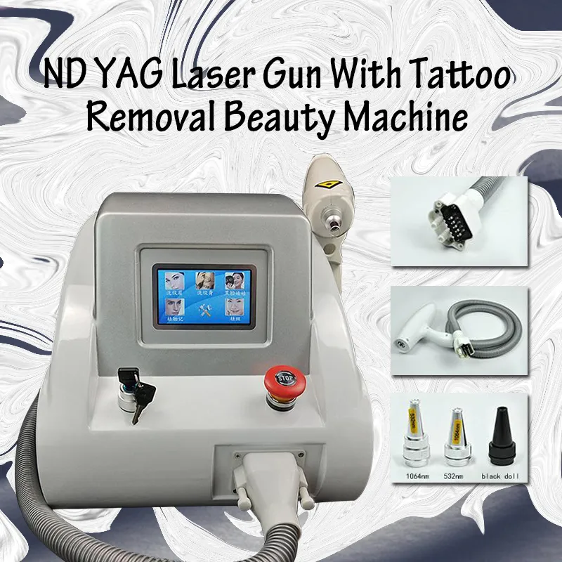 Q Switch ND YAG Laser Tattoo Borttagningsmaskin CE Godkännande Lasermaskin med fabrikspris F