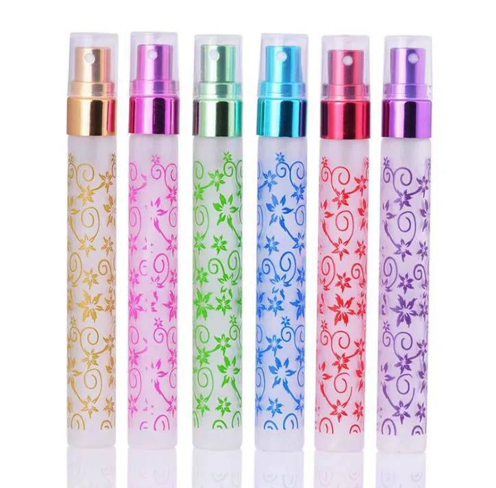 Multi colore 10 ml stampa unica 6 colori mini atomizzatore vetro spray bottiglie di profumo da viaggio piccolo vaporizzatore profumo SN3530