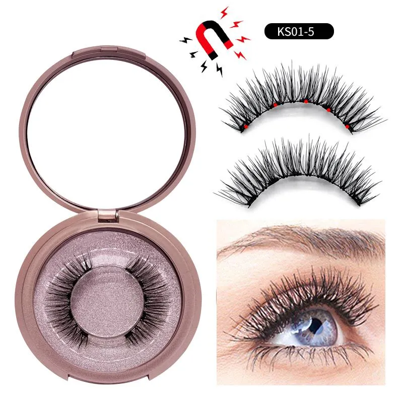 2019 New 5 Magnetic False Eyelashes 9 Styles Magnet Fake Eyelashes Eye Makeup Kits Extension 9202520