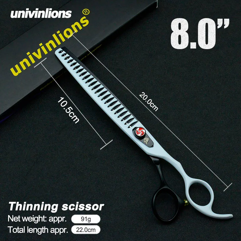 Univinlions 8 Inch Dog Thinning Shears Pet Dog Grooming Scissors Dog