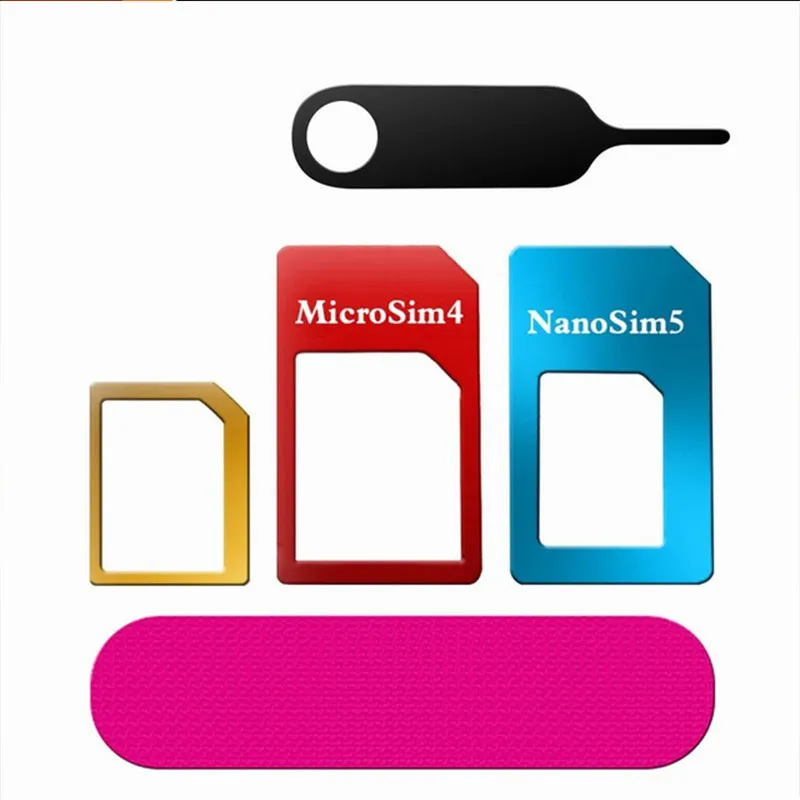 Alluminio Metallo 5 in 1 Adattatore Nano Sim Convertitore di conversione scheda SIM standard Micro Sim per Samsung Galaxy Note 10 Plus Note 20 Ultra S10S20