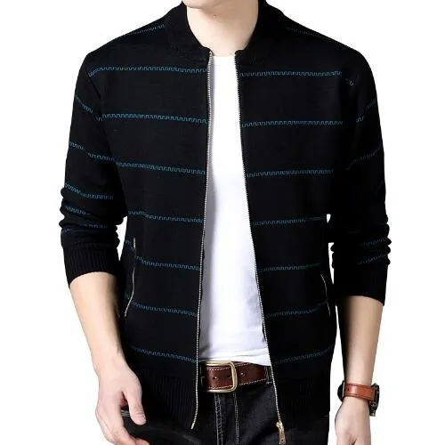 2019 Ny mode varumärke kläder jacka män Casual Mandarin Collar Mens Coat Fickor Zipper Contrast Color Mens Jackor och Coats