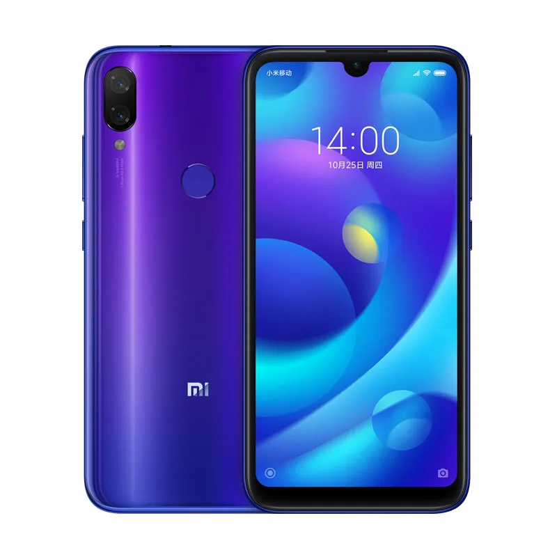 Orijinal Xiaomi Mi Oynat 4G LTE Cep Telefonu 4GB RAM 64GB ROM Helio P35 Sekiz Çekirdek Android 5.84 "Tam Ekran 12.0MP AI HDR parmak izi kimliği Yüz Akıllı Cep Telefonu