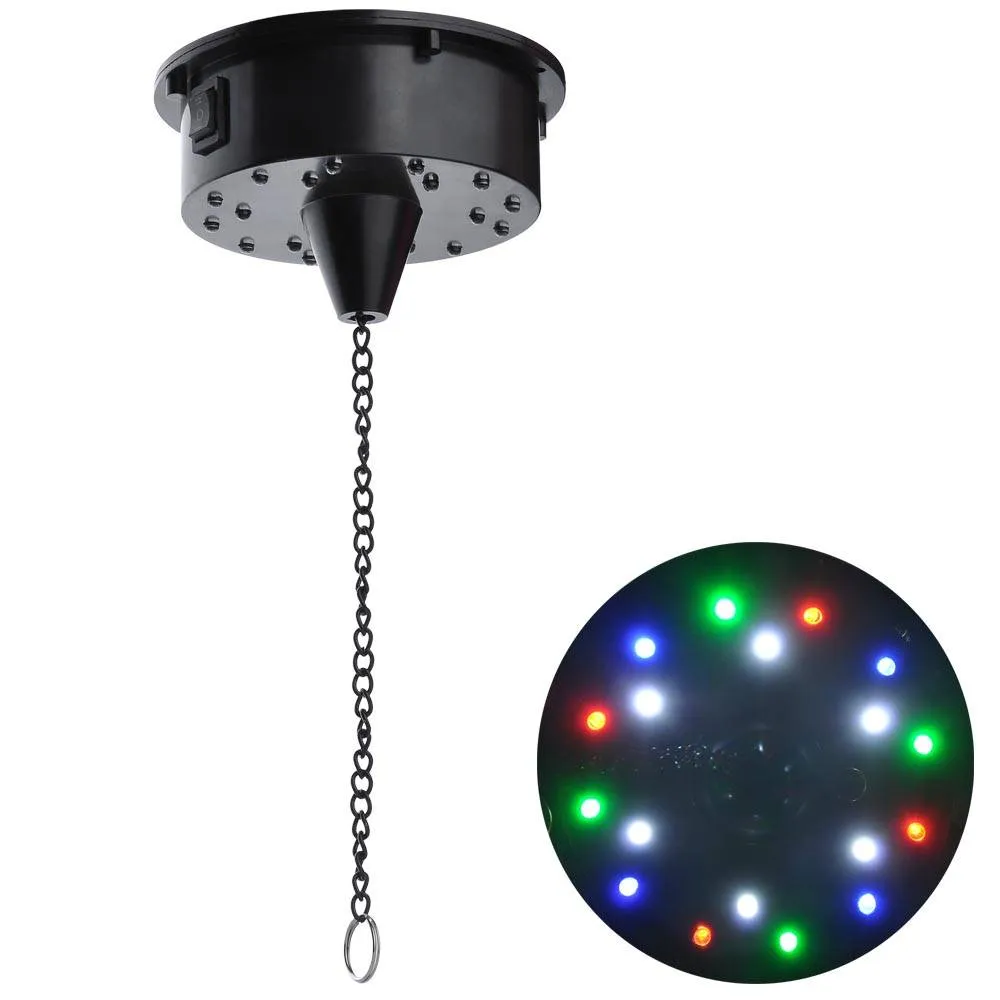 Efeitos de LED Mirror Disco Ball Rotcing Motor com 4 cores 18 LEDS 6 PRM Efeitos Ilumina￧￣o de est￡gio