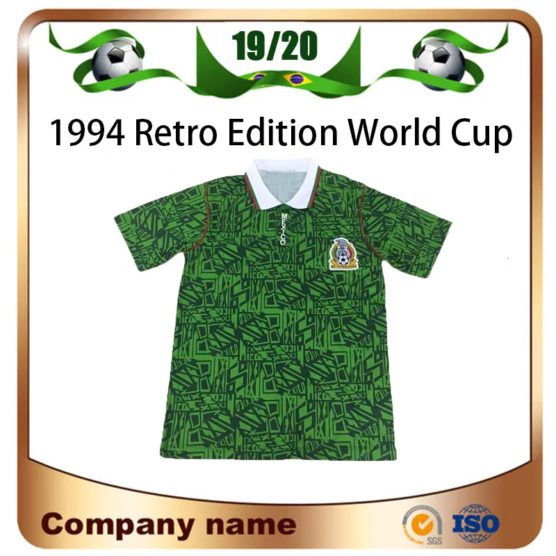 1994 Meksyk World Cup Retro Edition Koszulki piłkarskie Strona główna zielona koszulka piłkarska drużyny narodowej Strój piłkarski z krótkim rękawem